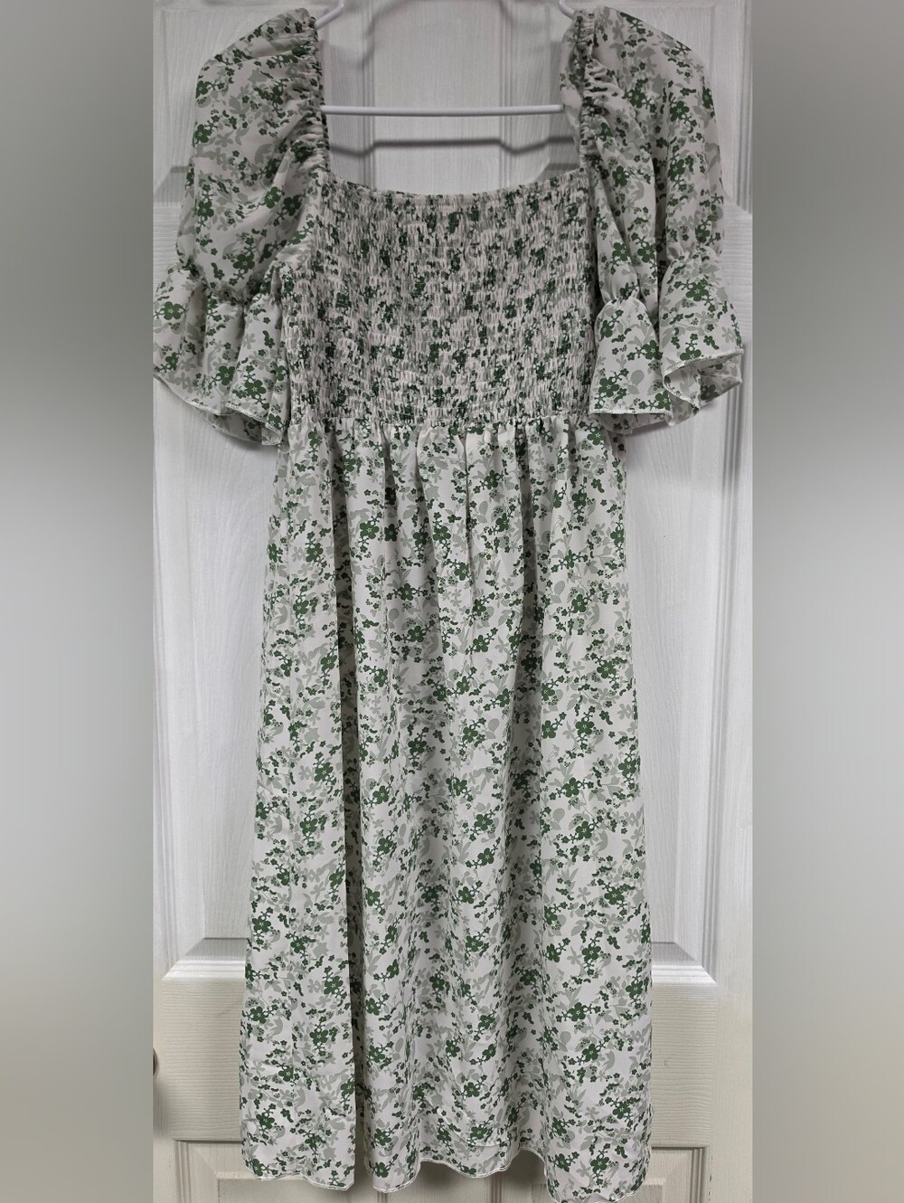 Square Neck Ruffle Dress - Picture 4 of 5